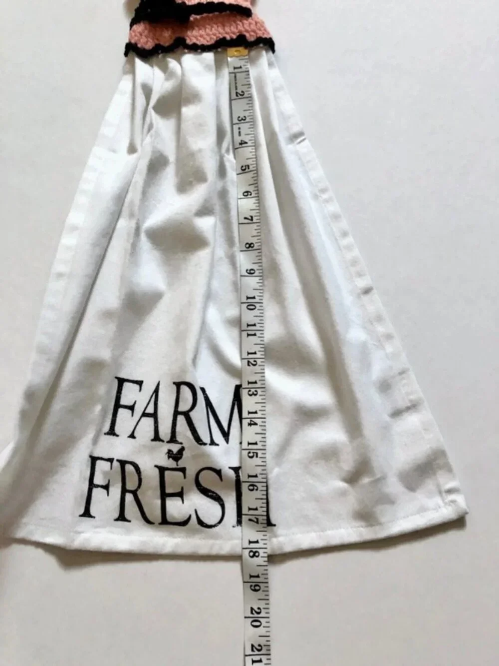 Crochet Farm Fresh Dress Towel, Crochet Hanging Tea Towel